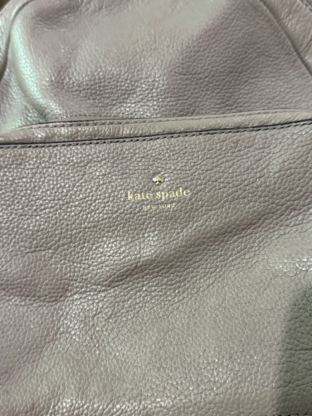kate spade Pebbled Leather Gray Mini Backpack - Picture 4 of 6